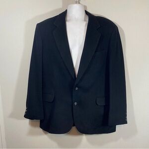 VTG Hunt Valley Black 100% Camel Hair Blazer Suit Jacket Men’s Size 44L USA Made